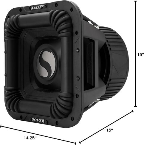 KICKER 49L7X81 8" SoloX L7X Dual 1-Ohm Subwoofer | Flagship Square Woofer Built for Extreme Bass, Competition-Grade Output, Low Impedance Wiring for High-Power Amps in Kuwait