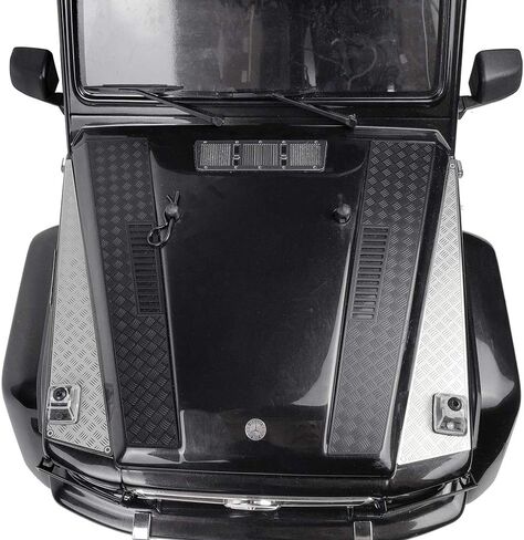 Stainless Steels Engine Cover Hood Anti-Skid Plate for 1/10 TRX-6 G63 TRX-4 G500 RC Crawler Car (Black) in Saudi Arabia