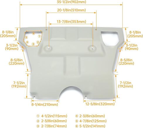 Suitable for Durable Aluminum Engine Skid Plate for 2005-2015 Toyota Tacoma 4X4 & Prerunner – Replace Part Number PT212-35075 in Saudi Arabia