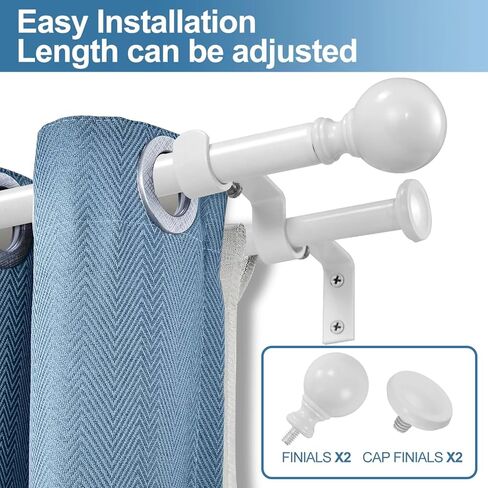 مجموعة قضيب الستائر المزدوجة القابلة للتعديل في Urban in Kuwait