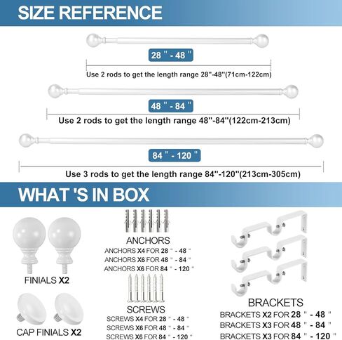 مجموعة قضيب الستائر المزدوجة القابلة للتعديل في Urban in Kuwait
