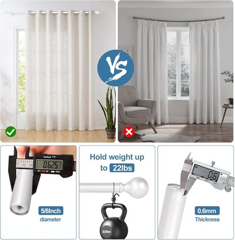 مجموعة قضيب الستائر المزدوجة القابلة للتعديل في Urban in Kuwait