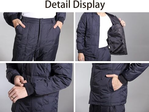 Men Down Thermal Underwear Set, Winter Thicken Warm Ultra Base Layer Top & Bottom (Amy Green, L) in Saudi Arabia