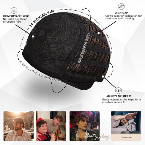 Short Layered Wigs for Men Males 80s Natural Men Wigs Synthetic Heat Resistant Fiber Costume Wigs for Halloween Cosplay Use in Saudi Arabia