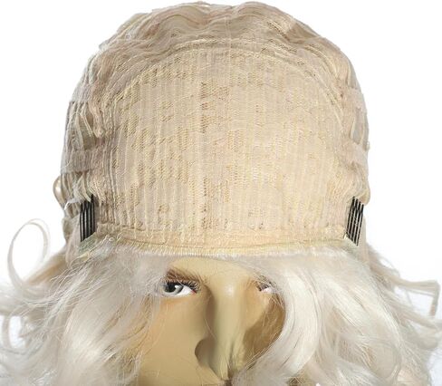 Man Costume Wig Realistic Shaggy Old Man Wig with Detachable Wizard Beard Brown in Saudi Arabia