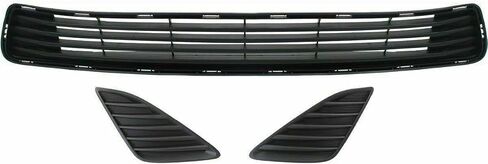 Front Bumper Cover Primed + Lower Grille + Fog Light Cover Set Textured Right Passenger & Left Driver Side Direct Replacement Compatible With 2012-2014 Toyota Camry TO1036128 in Saudi Arabia