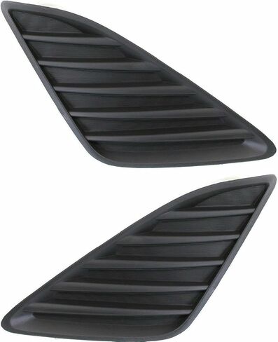 Front Bumper Cover Primed + Lower Grille + Fog Light Cover Set Textured Right Passenger & Left Driver Side Direct Replacement Compatible With 2012-2014 Toyota Camry TO1036128 in Saudi Arabia