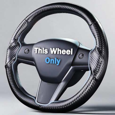 Steering Wheel Cover for 2017-2023 Tesla Model 3 2020-2024 Tesla Model Y, Leather Steering Wheel Cover for Tesla Model 3/Y Accessories, Black in Saudi Arabia