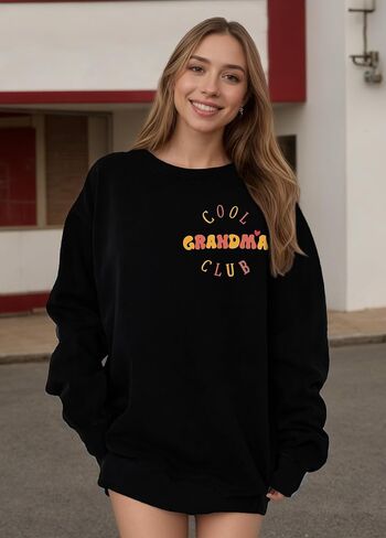 Grandma Sweatshirts for Women Cool Grandma Club Shirt Funny Grandmother Gifts Crewneck Long Sleeve Pullover Tops in Saudi Arabia