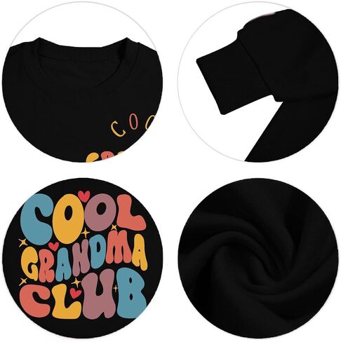 Grandma Sweatshirts for Women Cool Grandma Club Shirt Funny Grandmother Gifts Crewneck Long Sleeve Pullover Tops in Saudi Arabia