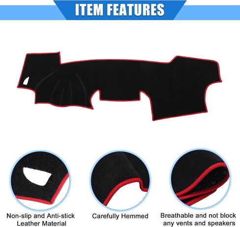 Car Dashboard Cover Compatible for Toyota RAV4 2001-2012, Protective Polyester Black Center Console Interior Trim Dash Cover Mat Pad in Kuwait