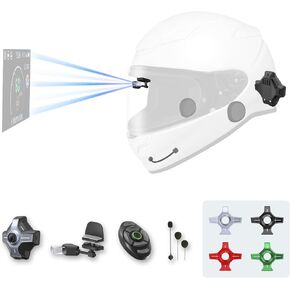 E6 خوذة دراجة نارية HUD، شاشة عرض رأسية، بلوتوث، نظام تحديد المواقع العالمي، CarPlay، Android Auto، اتصال داخلي شبكي، كاميرا الرؤية الخلفية، جهاز التحكم عن بعد، تقليل الضوضاء، أضواء RGB، IP66 لجميع الخوذات in Kuwait