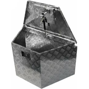 29" X15"X18" Aluminum Trailer Tongue Box Flatbed Truck for RV (Silver) in Saudi Arabia