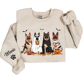 جميل شبح مخصص شبح ألماني الراعي ، هدايا عشاق الراعي ، هدايا الرعاة الألمانية للأم للنساء ، هدية ممي ، هدية هالوين ، قميص هالوين لأصحاب الكلاب in Kuwait