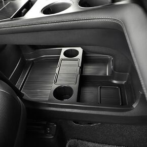 Compatible with 2025 Toyota Sienna Center Console Organizer with Cup Holder, Lower Storage Box Accessories (TPE Material with Original car Wood Grain (Compatible with 2021-2025 Toyota Sienna), Black) in Kuwait