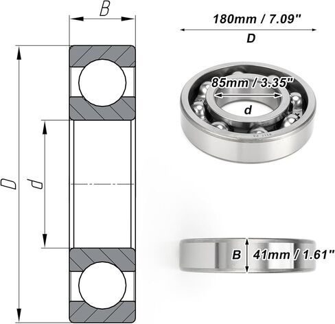 ACROPIX 6005 & Deep Groove Ball Bearings P5 25x47x12mm Lubricated Bearings Open Type Silver Tone Scooter Skateboard Wheel in Saudi Arabia
