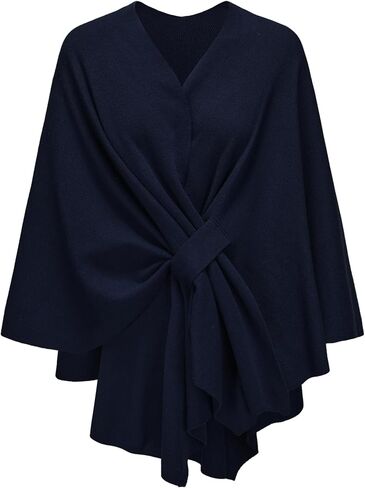 Spicy Sandia Shawl Wraps for Women Knit Poncho Travel Scarf Elegant Ruana Cape Sweater for Fall Winter in Saudi Arabia