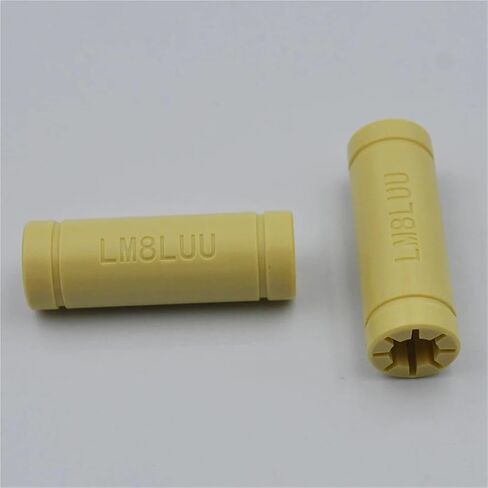 10pcs البوليمر الصلب LM8LUU المحامل الخطية جلبة 8 * 15 * 45 مم محامل بلاستيكية 8 ملم القطر الداخلي (2pcs) in Kuwait