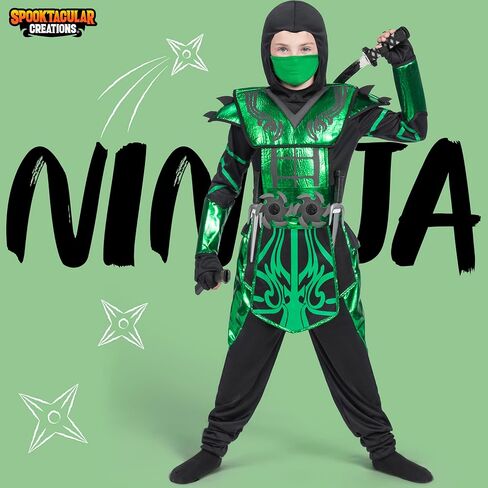 Spooktacular Creations Halloween dress up for Child Boy Golden Ninja costume in Kuwait