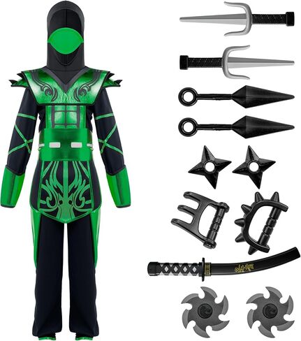 Spooktacular Creations Halloween dress up for Child Boy Golden Ninja costume in Kuwait
