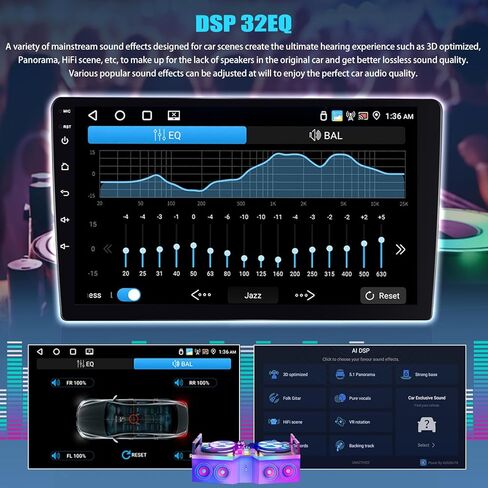 8-Core 4+64G Android Stereo for with Hyundai Sonata NF 2004-2008 with Carplay Android Auto 59 Theme 9 inch Touch Screen Bluetooth 5.0 FM/RDS Network Radio DSP 32EQ AI Voice GPS in Kuwait