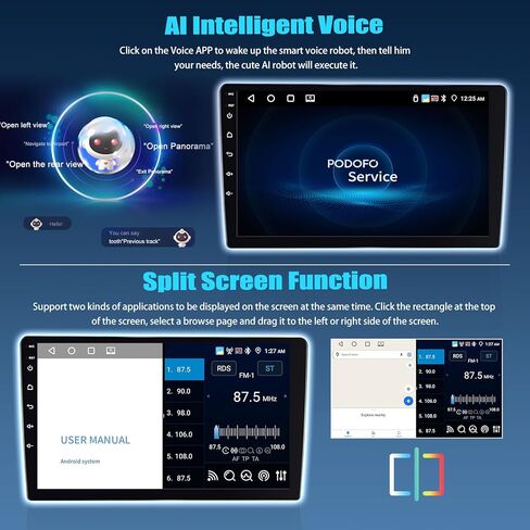 8-Core 4+64G Android Stereo for with Hyundai Sonata NF 2004-2008 with Carplay Android Auto 59 Theme 9 inch Touch Screen Bluetooth 5.0 FM/RDS Network Radio DSP 32EQ AI Voice GPS in Kuwait