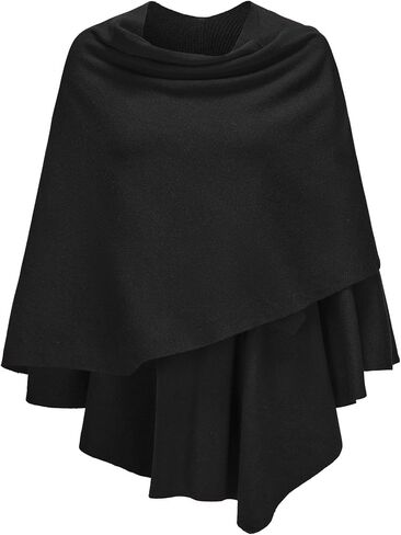 Spicy Sandia Shawl Wraps for Women Knit Poncho Travel Scarf Elegant Ruana Cape Sweater for Fall Winter in Saudi Arabia