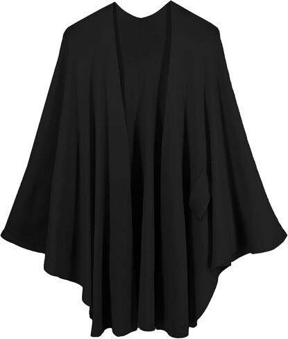Spicy Sandia Shawl Wraps for Women Knit Poncho Travel Scarf Elegant Ruana Cape Sweater for Fall Winter in Saudi Arabia