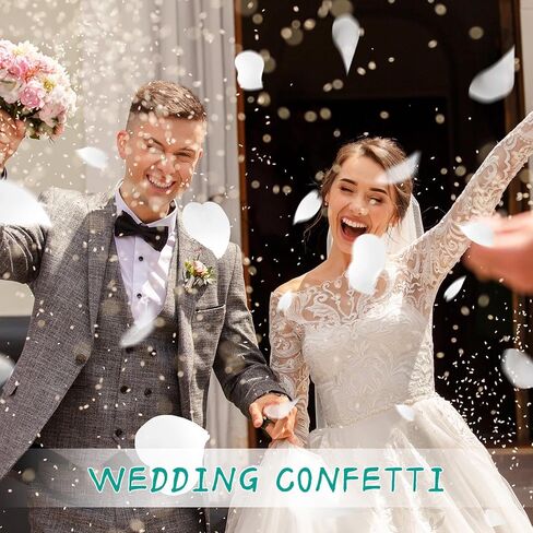 1500+ Dried Real Hydrangea Petals, Natural Preserved Flower Petal for Wedding Party Dinner Table Decor, Romantic Night, Engagement, Bridal Shower, Valentines Day, Confetti (1.1oz, White) in Kuwait