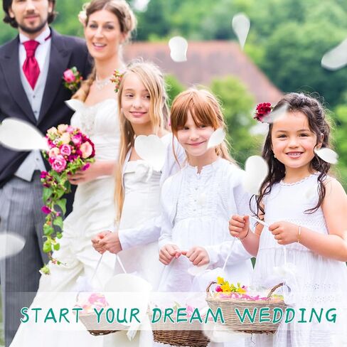 1500+ Dried Real Hydrangea Petals, Natural Preserved Flower Petal for Wedding Party Dinner Table Decor, Romantic Night, Engagement, Bridal Shower, Valentines Day, Confetti (1.1oz, White) in Kuwait