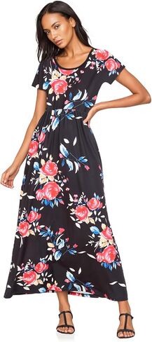 Womens 2025 Maxi Dresses Empire Waist Casual Short Sleeve Dress in Saudi Arabia