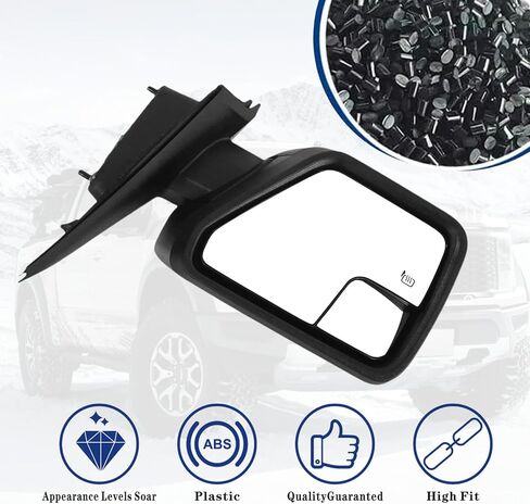 مرآة الباب الجانبي الأيسر 5 دبابيس لفورد F150 2021 2022 2023 2024 مع زجاج الطاقة الساخن وزجاج محدب استبدال ML3Z17683UA in Kuwait