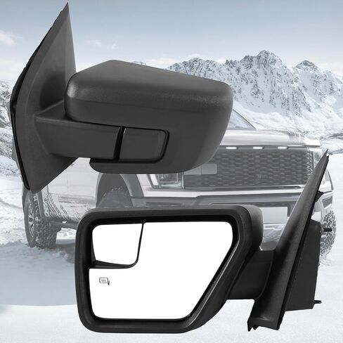 مرآة الباب الجانبي الأيسر 5 دبابيس لفورد F150 2021 2022 2023 2024 مع زجاج الطاقة الساخن وزجاج محدب استبدال ML3Z17683UA in Kuwait