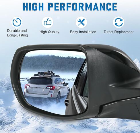 JDMSPEED Right Passenger Side View Mirror Compatible with 2017-2022 Honda CRV Manual Folding Power Glass Black Replace#76201TLCA21(3pin) in Kuwait