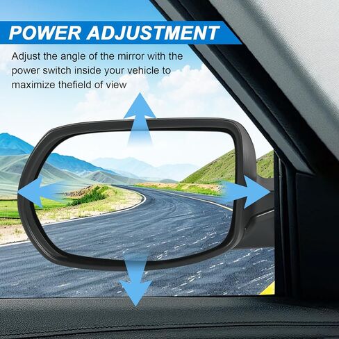 JDMSPEED Right Passenger Side View Mirror Compatible with 2017-2022 Honda CRV Manual Folding Power Glass Black Replace#76201TLCA21(3pin) in Kuwait