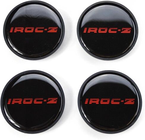 مجموعة من 4 1985-1987 IROC Z Z28 CENTER CENTER CAP 16INCH ELICEMENTS لـ Z28 (الفضة السوداء) in Kuwait