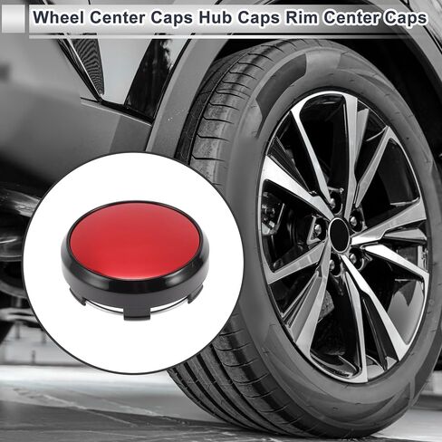 ACROPIX 4 Pcs Wheel Center Caps Hub Caps Rim Center Caps 2.42" 2.60" Wheel Caps Hubcap Center Covers Black with Blue Label Plastic 6 Clips Black in Saudi Arabia