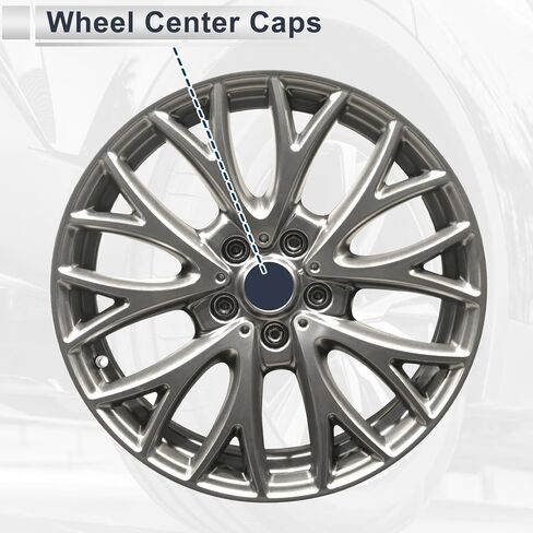 ACROPIX 4 Pcs Wheel Center Caps Hub Caps Rim Center Caps 2.42" 2.60" Wheel Caps Hubcap Center Covers Black with Blue Label Plastic 6 Clips Black in Saudi Arabia