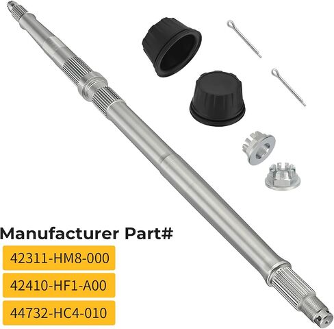M MAT Rear Wheel Axle & Wheel Center Caps for Honda Recon 250 TRX250T-M 1997-2024 Recon 250 ES TRX250TE 2002-2024 42311-HM8-000 42410-HF1-A00 44732-HC4-010 in Saudi Arabia