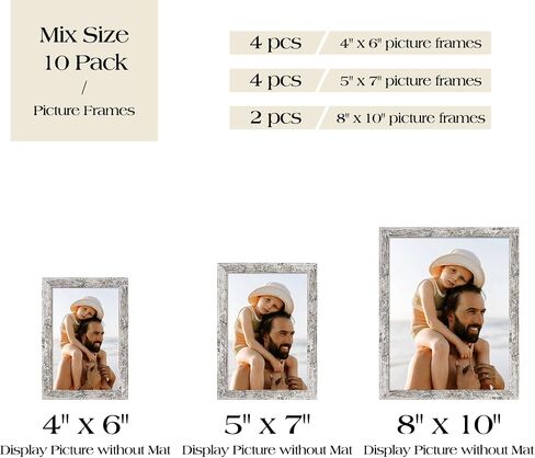 TWING 4x6 Collage Picture Frames, Family Photo Collage Frame Set of 4 for Wall Decor, Wall Hanging or Tabletop,Black in Saudi Arabia