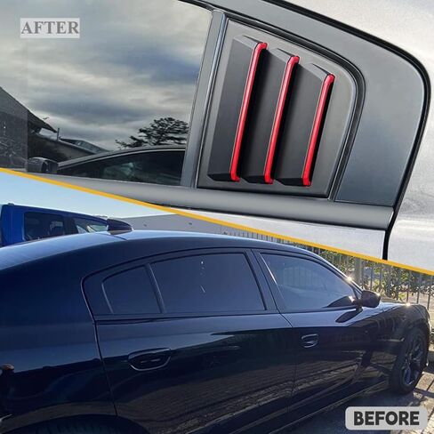 ل Dodge Charger 2011-2023 2024 ظلال النافذة الجانبية تغطية الستائر ، و Dodge Charger Window Supert ABS Black (2Pack) (أسود غير لامع) in Kuwait