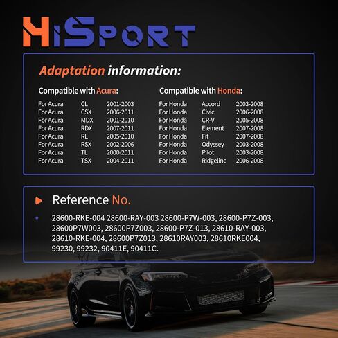مفاتيح ضغط انتقال الإرسال Hisport 28600-RKE-004 28600-Ray-003 متوافق مع Acura Honda MDX RL Odyssey Pilot Ridgeline 3.5L ناقل الحركة الأوتوماتيكي 2nd-مستشعر زيت الترس الثالث 2PCS in Saudi Arabia