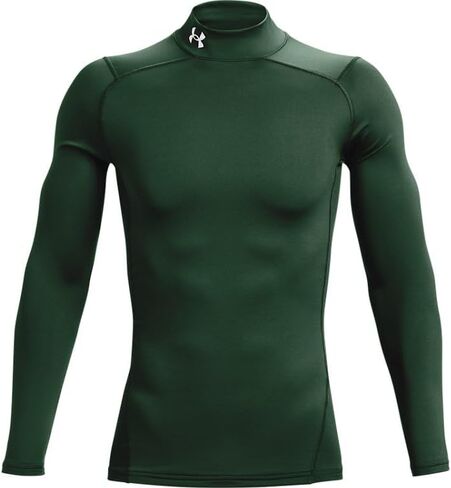 Under Armour Men's ColdGear Armour Fitted Mock, (002) Black / / White, Large in Saudi Arabia