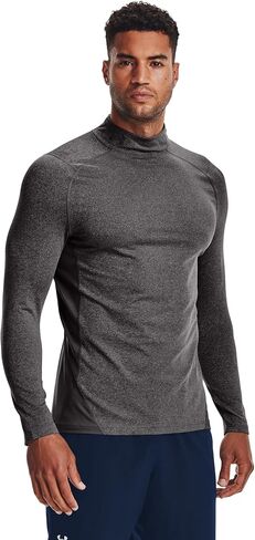 Under Armour Men's ColdGear Armour Fitted Mock, (002) Black / / White, Large in Saudi Arabia