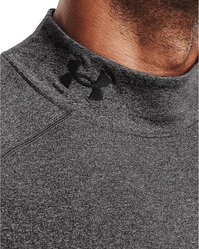 Under Armour Men's ColdGear Armour Fitted Mock, (002) Black / / White, Large in Saudi Arabia