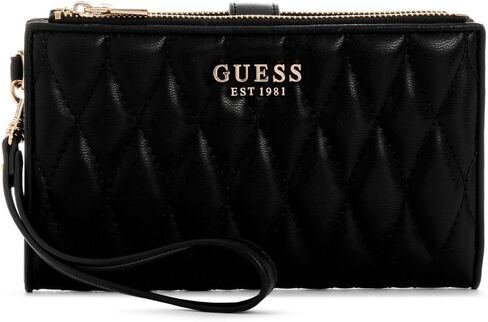 GUESS Valla Double Zip Organizer Wallet, Black in Saudi Arabia