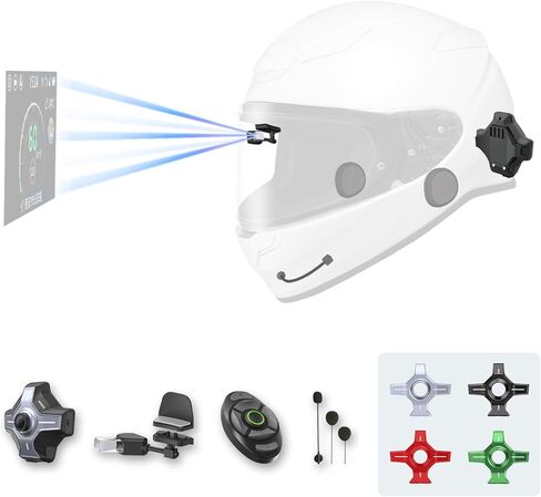 E6 خوذة دراجة نارية HUD، شاشة عرض رأسية، بلوتوث، نظام تحديد المواقع العالمي، CarPlay، Android Auto، اتصال داخلي شبكي، كاميرا الرؤية الخلفية، جهاز التحكم عن بعد، تقليل الضوضاء، أضواء RGB، IP66 لجميع الخوذات in Kuwait