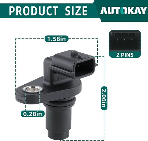 AUTOKAY 2 Camshaft Position Sensor PC775 Fit for Infiniti EX35 FX35 G25 G35 JX35 M35 M35h Q50 Q60 Q70 QX50 QX60 for Nissan 350Z Altima GT-R Juke Maxima Murano Pathfinder Quest Rogue Sentra 2007-2022 in Saudi Arabia