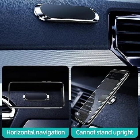 Ultra-Strong Magnetic Dashboard Phone Mount-Universal Adhesive Car Holder for All Smartphones 4-7" with 360°Rotation & Non-Slip Base,Black. in Saudi Arabia