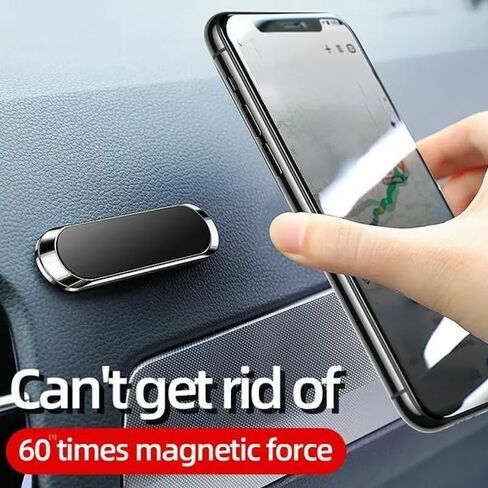 Ultra-Strong Magnetic Dashboard Phone Mount-Universal Adhesive Car Holder for All Smartphones 4-7" with 360°Rotation & Non-Slip Base,Black. in Saudi Arabia